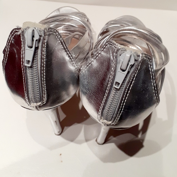 High heels woman Silver sandals - Picture 2 of 4